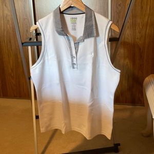 White Izod XL sleeveless golf shirt